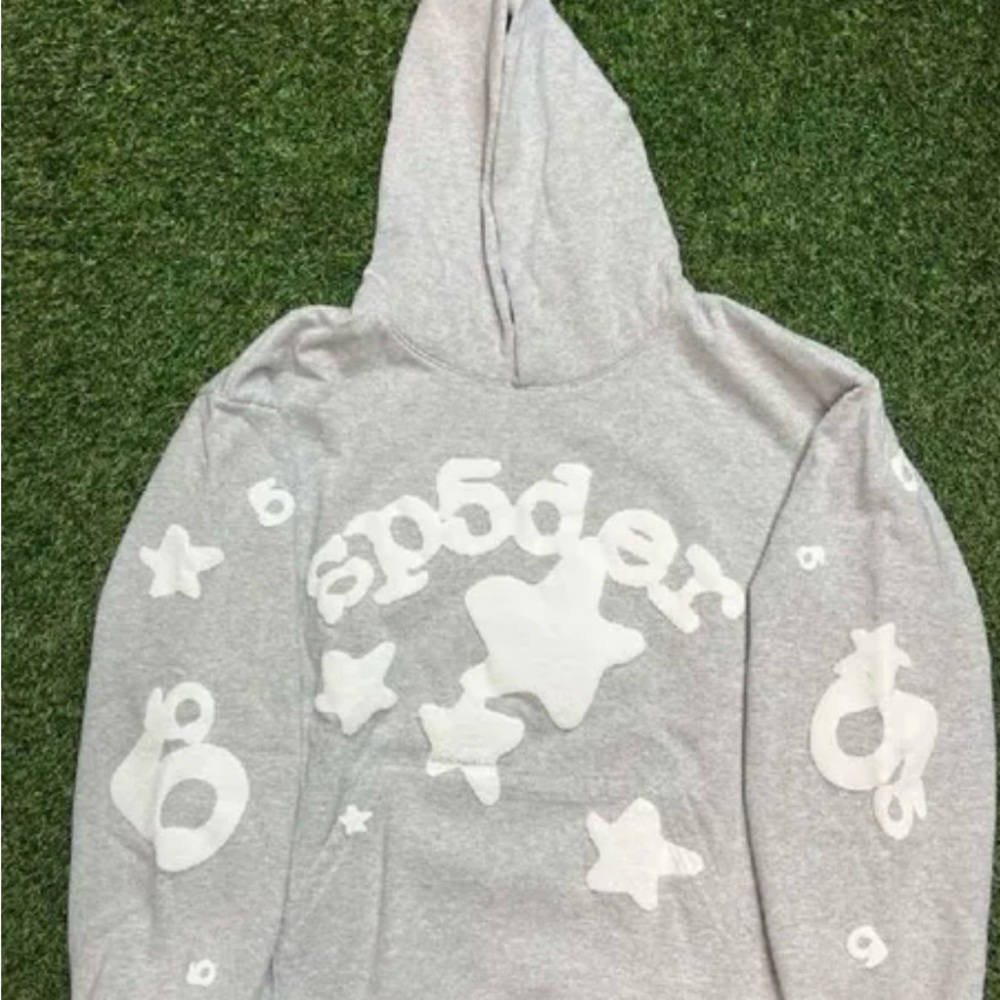 Spider grey OG Web White Puffprint Sp5der